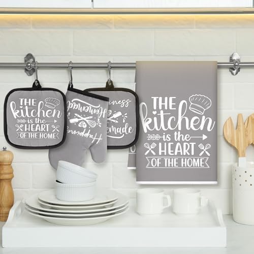 6 Pcs Farmhouse Kitchen Accessories All-Inclusive Gray Rustic Design