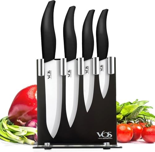 Vos 8-Inch Serrated Bread Knife with Protective Sheath Elegant Design
