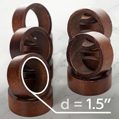 Set of 12 Napkin Rings Handmade Wooden Napkins Stand
