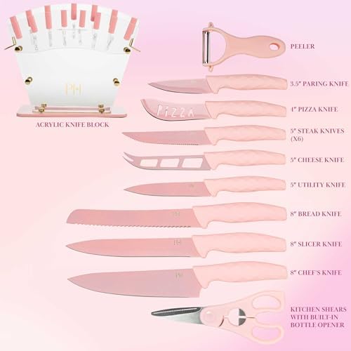 Paris Hilton-Kitchen Knife Set Pink Gold