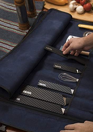 Asaya Canvas Chef Knife Roll Bag Durable 10oz Knives Case