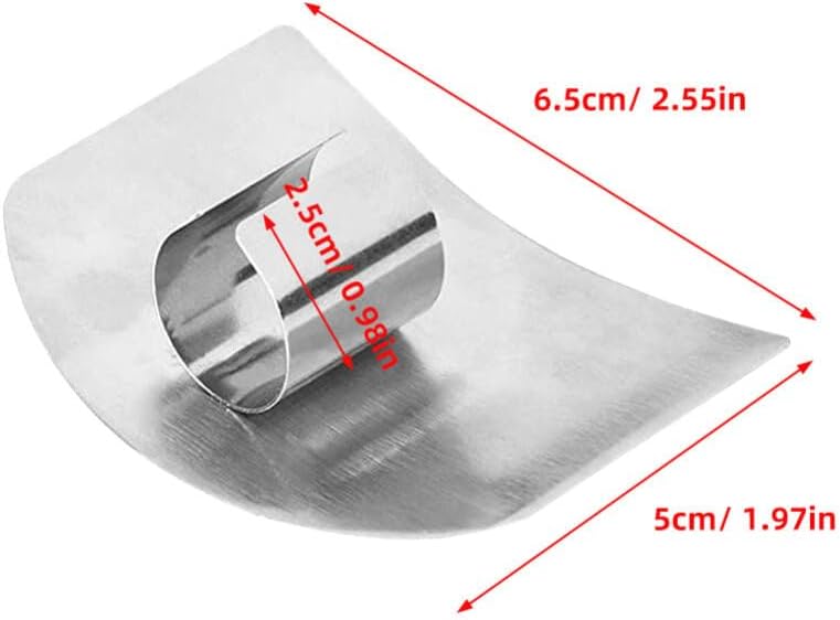 Luxshiny 5pc Stainless Steel Finger Guards for Kitchen Use and More