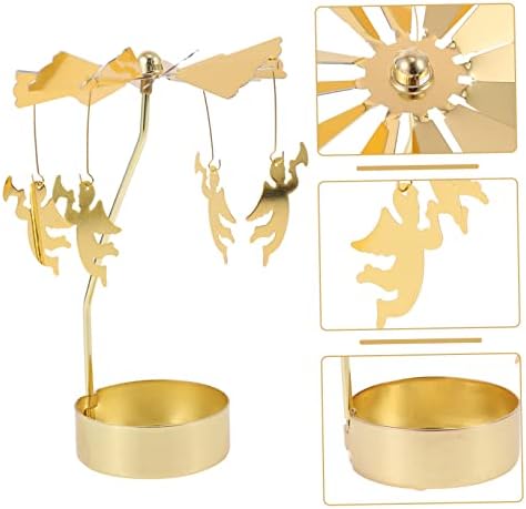 BAOBAOHU - Rotary Candle Holder Glowing Regenerating Elegant Candlestick for Home Wedding Use