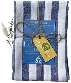 LINICHE Linen Dish Towels Pack of 2 30x20 Inches