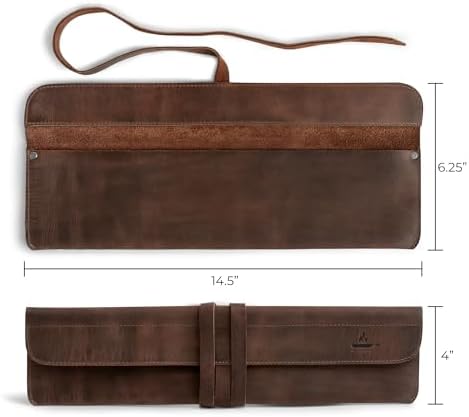 Cast Leather Co Single Knife Case in Bourbon Brown