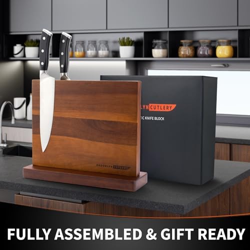 Magnetic knife holder ACACIA WOOD 12 KNIVES GIFT READY