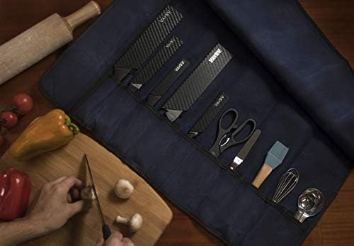 Asaya Canvas Chef Knife Roll Bag Durable 10oz Knives Case
