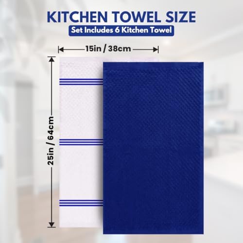 Ultra-Soft 15x25 Inch Kitchen Towels by Infinitee Xclusives