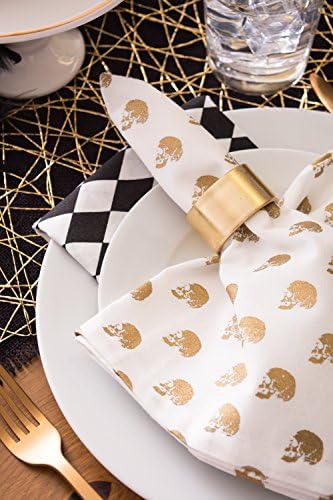 DII Basic Napkin Ring Collection Decorative Gold 6 Count