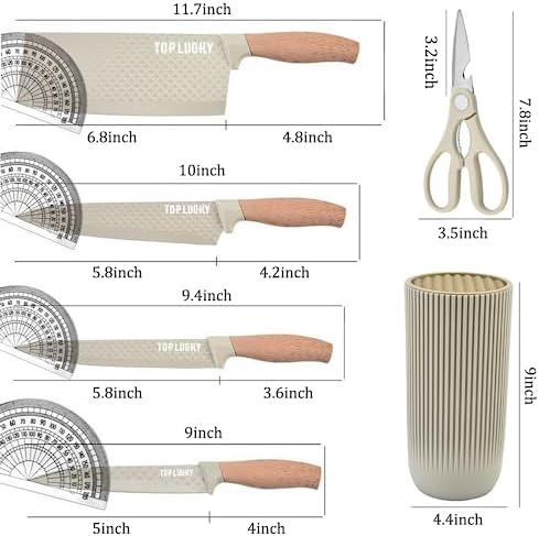 Ergonomic 6-Piece Anti-Rust Kitchen Knife Set