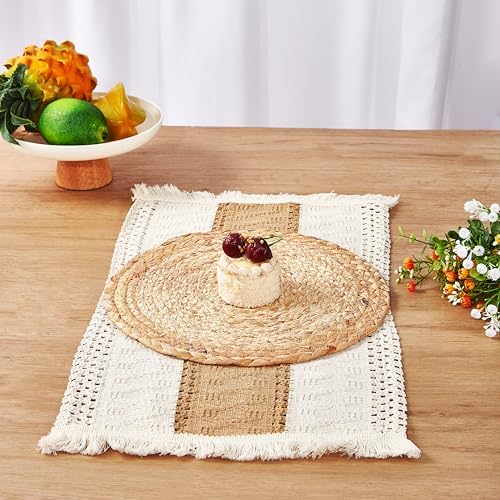 Handmade Boho Placemats Table Runner Set for Kitchen