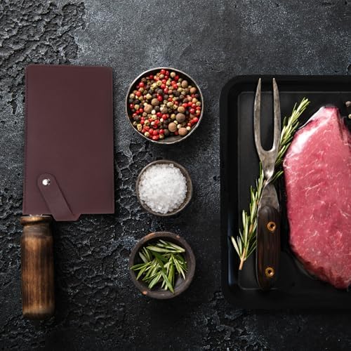 Patikil PU Leather Knife Sheath Dark Red