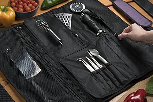 Asaya Chef Knife Roll Bag - 20-Pocket Durable Stain-Resistant