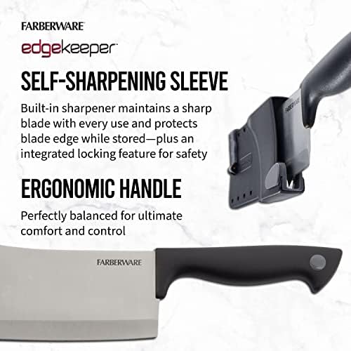 Farberware Edgekeeper 6-Inch Knives Self-Sharp Black
