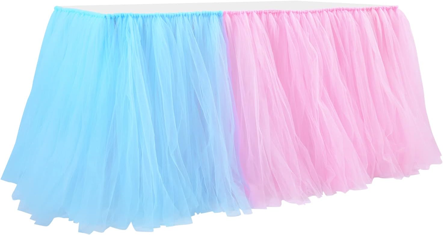 Easy-Wear Tulle Table Skirt for Boys Girls Birthdays and Weddings