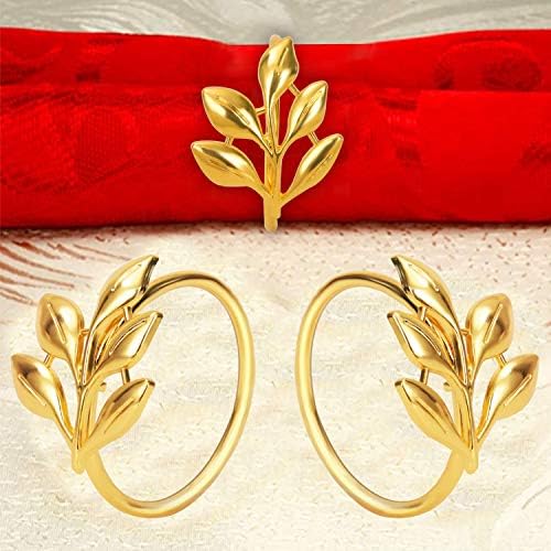 20-Leaf Napkin Rings for Gold-Tone Dining Tables
