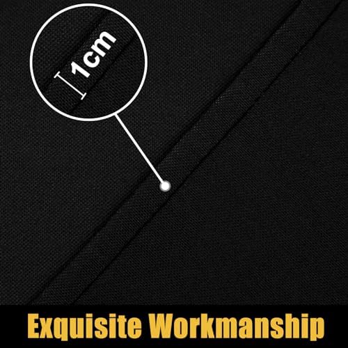 Smiry 6-Foot Picnic Table Cloth Waterproof Elastic Washable - Black 30x72
