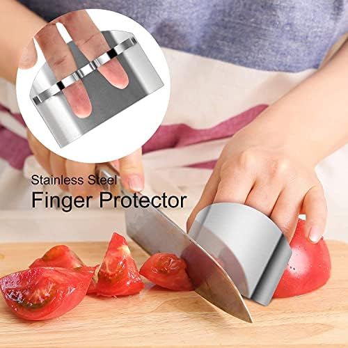BeeSpring Double Finger Protector Stainless Steel Kitchen Tool