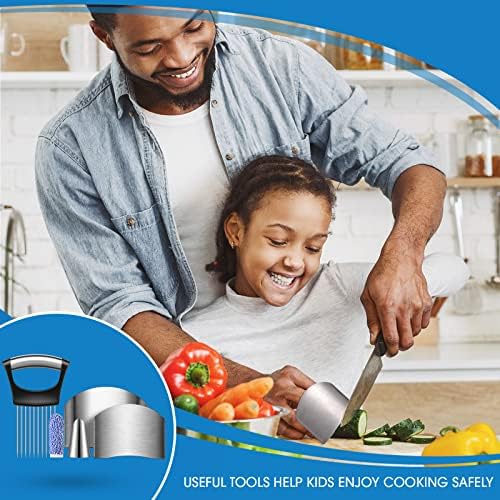 9-Piece Stainless Steel Finger Protector Set for Slice Chop