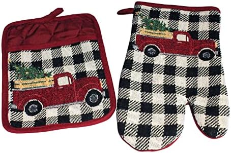 8-Piece Christmas Buffaloe Plaid Placemats Kitchen Decor Set