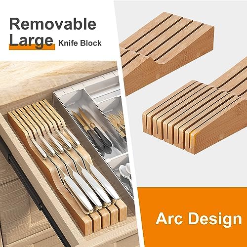 Space-Saving Bamboo Knife Block