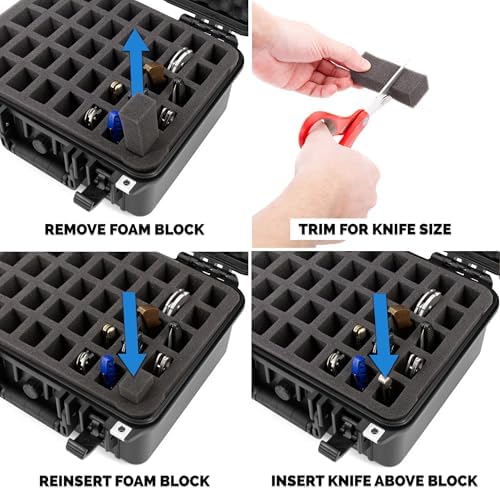 CASEMATIX 13 Folding Knife Case - Lockable Waterproof Organizer