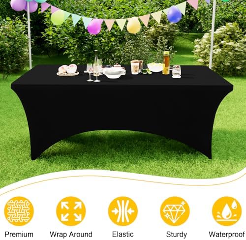Perfect Fit Tablecloth 2-Pack - Durable Spandex for OutdoorEvents