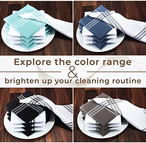 Urban Villa 12x12 Soft and Absorbent Cotton Dishcloth Set of 8