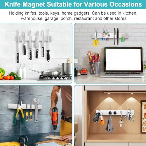 16 Inches Magnetic Knife Strip No Drill Wall Mount