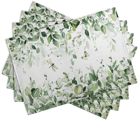 Sage Green Leaf Placemats