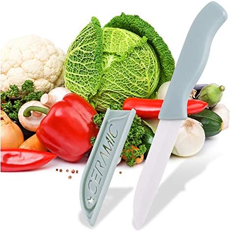 JOLLYVC Multi-Piece Ceramic Knives with Guards Mats