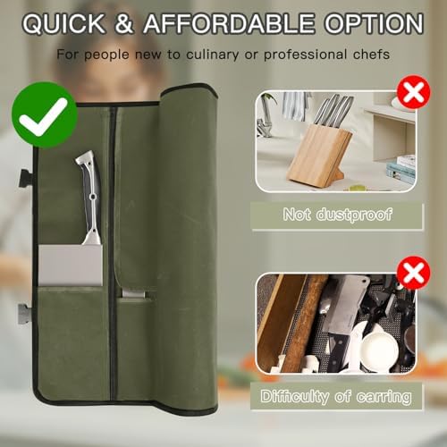Parsuko Chef Knife Roll Bag with 10 Slots