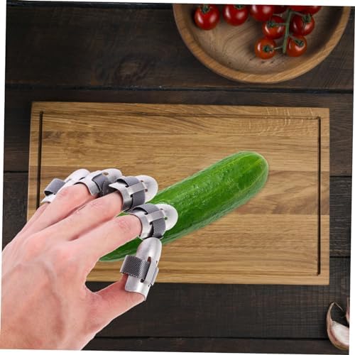 Healifty Stainless Steel Finger Protectors 5pcs 1