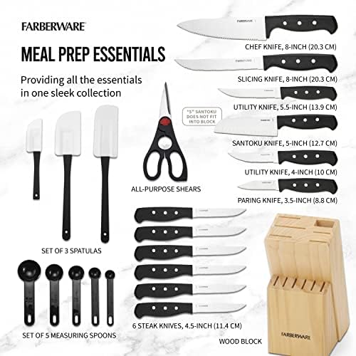 Precision-Cut Kitchen Knife Block Set