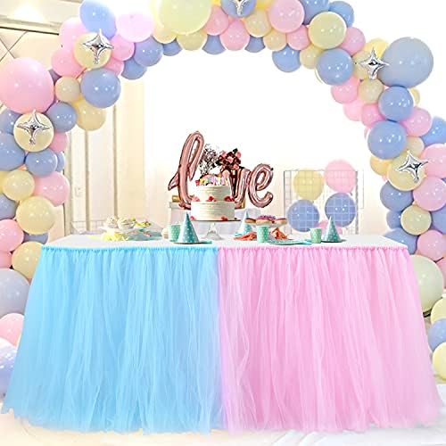 Easy-Wear Tulle Table Skirt for Boys Girls Birthdays and Weddings