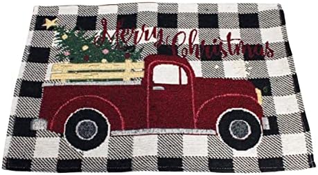 8-Piece Christmas Buffaloe Plaid Placemats Kitchen Decor Set
