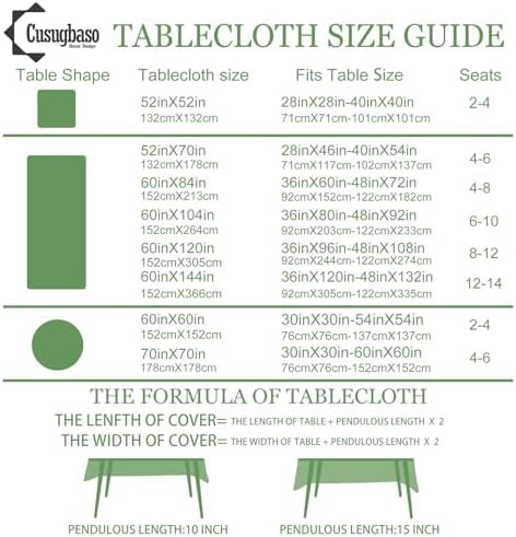 Elegant Spring Tablecloth 70in