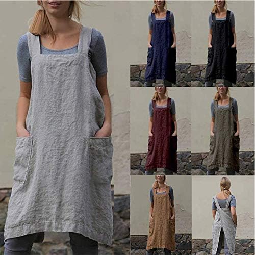 VLZUFE Crisp Cross-Back Womens Apron