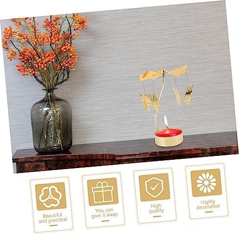 BAOBAOHU - Rotary Candle Holder Glowing Regenerating Elegant Candlestick for Home Wedding Use