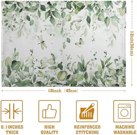 Sage Green Leaf Placemats