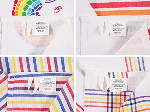 Pride Rainbow Love is Love Set of 4 Kitchen Dish Towels 18x28