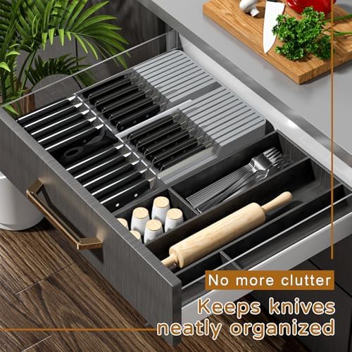 NIUXX Knife Organizer Ultimate Space-Saver for Your Kitchen Drawer