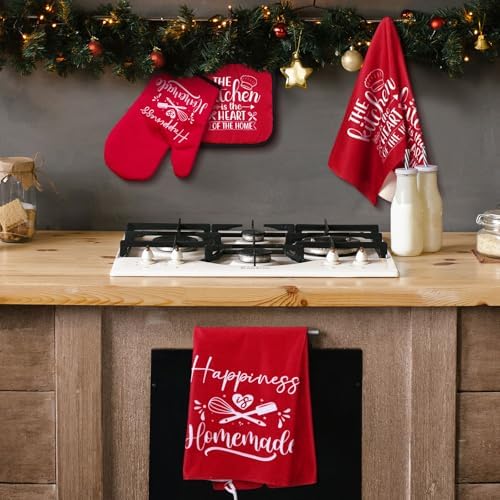 Sratte 6-Piece Kitchen Set Rustic Red