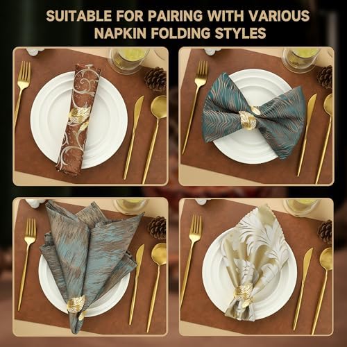 12-Piece Gold Napkin Rings Set for Home Events and Gifting