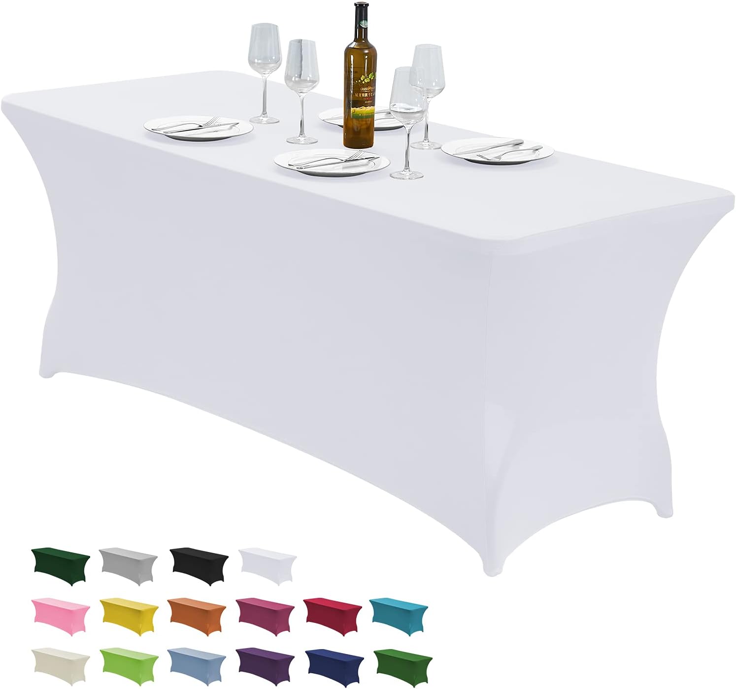 CWK 6FT Stretch Spandex Tablecloth