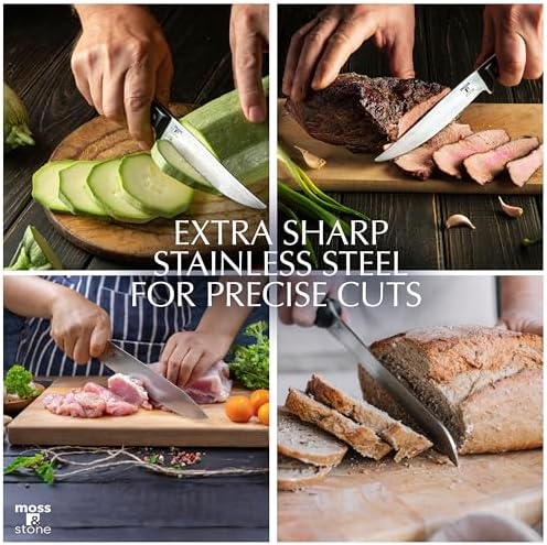 Moss Stone 14-Piece Kitchen Knife Block Set