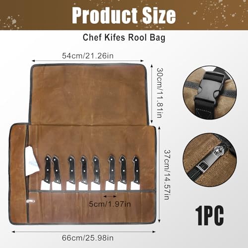 QEES Chef Knife Roll Bag
