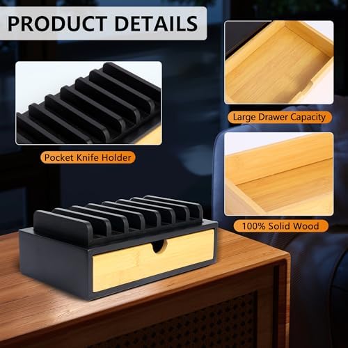 Smocchy EDC Knife Rack Holder 7 Knives_PT-Blk
