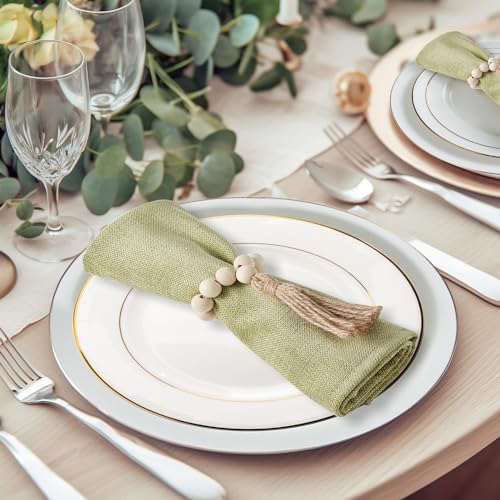 Table Napkins Set of 6 - Rustic Elegance for Weddings Holidays Boho Parties