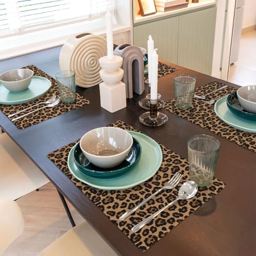African Leopard Placemats Set of 4